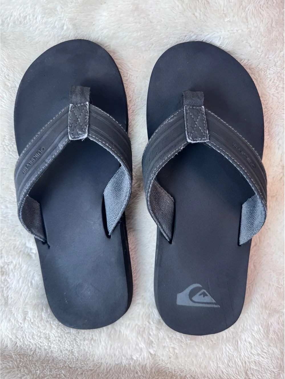 Quiksilver Men’s Black Flip Flop Sandals Casual Beach Summer Shoes